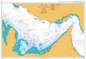 British Admiralty Nautical Chart 2837: The Gulf, Strait of Hormuz to Qatar