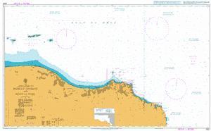 British Admiralty Nautical Chart 3522: Oman, Approaches to Muscaò (Masqaò) and Mīnā Al FaÖl